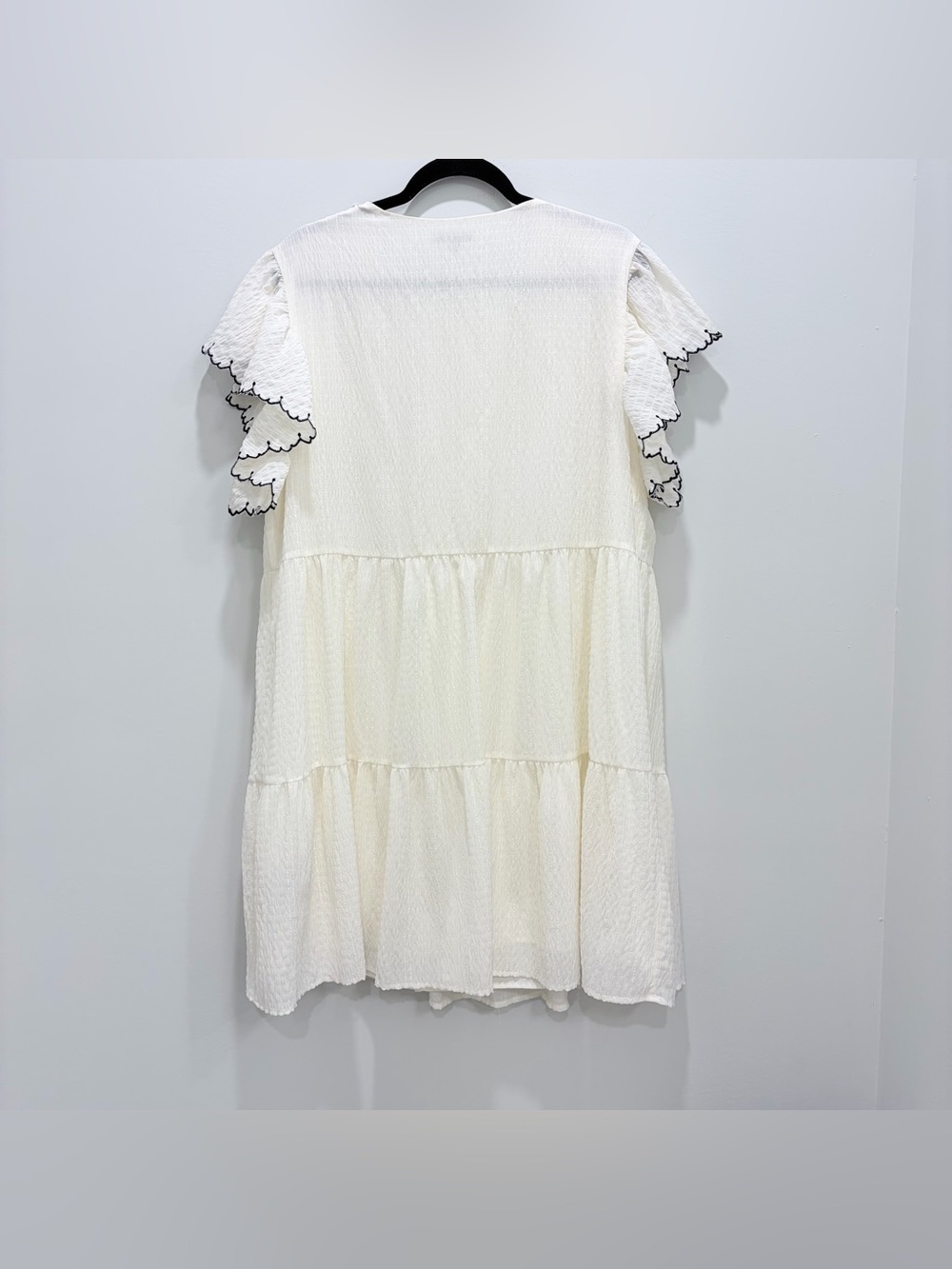 Who What Wear Textured White Tiered Dress XL #Cottagecore #Boho #SummerDress - Picture 3 of 10
